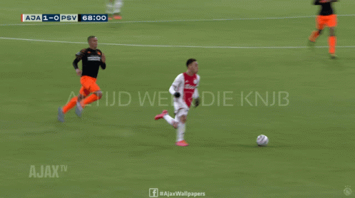 A Soccer Game Between Ajax And Psv Is Being Shown On Ajax Tv GIF