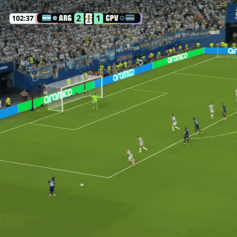 A Soccer Game Between Arg And Cpu With The Score At 2 To 1 GIF