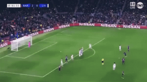 A Soccer Game Between Bar And Liv Is Being Broadcast Live GIF