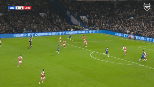 A Soccer Game Between Chelsea And Arg Is Being Played GIF