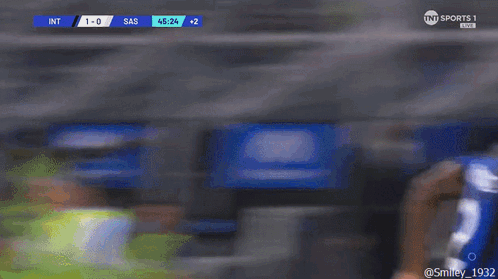 A Soccer Game Between Int And Sas Is Being Played GIF