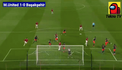 A Soccer Game Between M.united And Başakşehir Is Being Played GIF