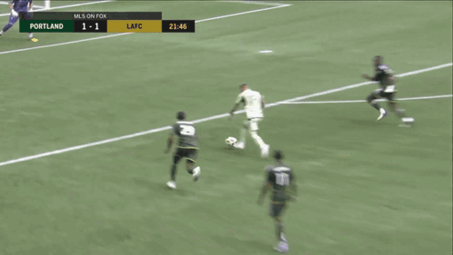 A Soccer Game Between Portland And Lafc Is Being Played GIF