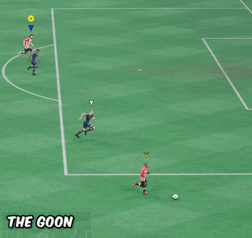 a soccer game called the goon is being played on a computer