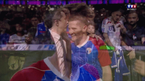 A Soccer Game Is Being Broadcast On Tf1 GIF