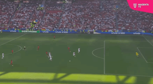A Soccer Game Is Being Broadcasted By Magenta GIF