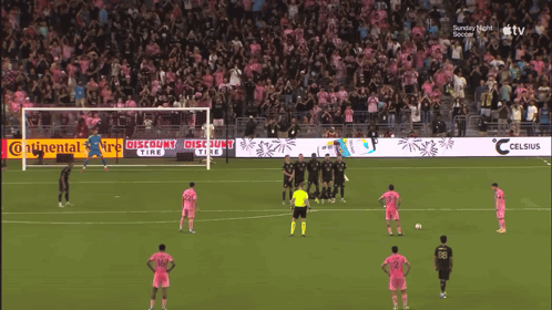 a soccer game is being broadcasted on apple tv