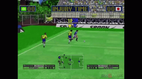 A Soccer Game Is Being Played And The Injury Time Is 00 Seconds GIF