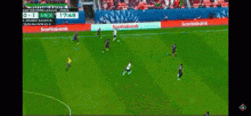 A Soccer Game Is Being Played And The Score Is 0-1 Mexico GIF