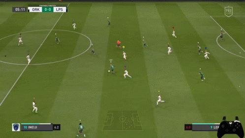 A Soccer Game Is Being Played And The Score Is 1-0 GIF