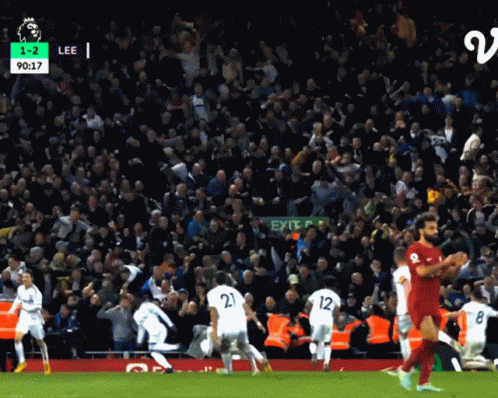 A Soccer Game Is Being Played And The Score Is 1-2 Lee GIF