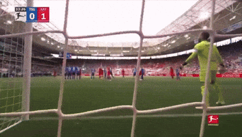 A Soccer Game Is Being Played And The Score Is 1 To 0 GIF
