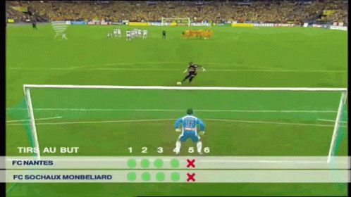 a soccer game is being played between fc nantes and fc sochaux monbeliard