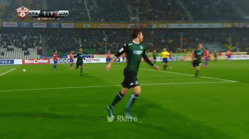 A Soccer Game Is Being Played Between Kpa And Cska GIF