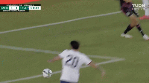 A Soccer Game Is Being Played Between Mexico And Usa And The Score Is 1-1 GIF