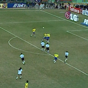 A Soccer Game Is Being Played In A Stadium Sponsored By Mastercard Pepsi And Petrobras GIF