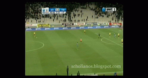 A Soccer Game Is Being Played In A Stadium Sponsored By Xsport GIF