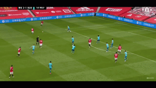 A Soccer Game Is Being Played In A Stadium With Ads For Yobo GIF