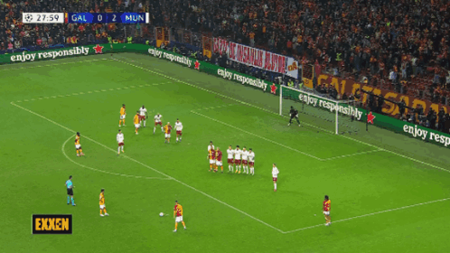 A Soccer Game Is Being Played In A Stadium With Advertisements For Enjoy Responsibly GIF