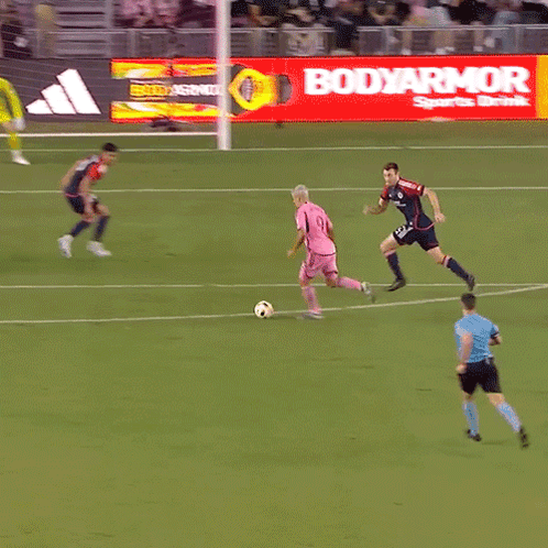 A Soccer Game Is Being Played In Front Of A Bodyarmor Advertisement GIF