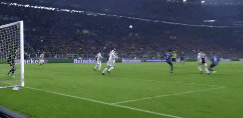 A Soccer Game Is Being Played In Front Of A Heineken Sign GIF