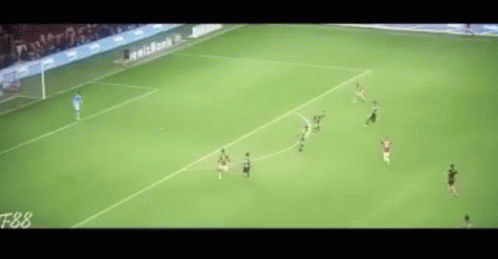 a soccer game is being played on a field with a lot of people on it .