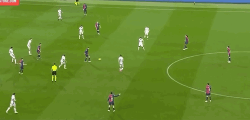 A Soccer Game Is Being Played On A Field With Advertisements For Spotify And Xbet GIF