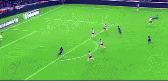 A Soccer Game Is Being Played On A Field With Gatorade Ads GIF
