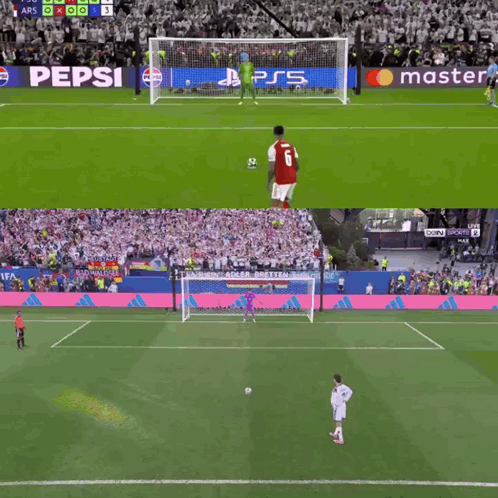 A Soccer Game Is Being Played On A Playstation 5 GIF