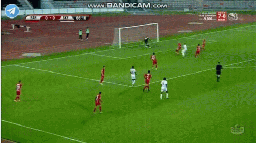 A Soccer Game Is Being Played On A Screen That Says Bandicam.com GIF