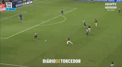 A Soccer Game Is Being Played On A Sports Tv Channel GIF