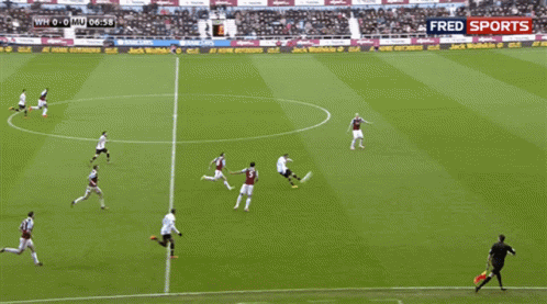 A Soccer Game Is Being Played On Fred Sports GIF