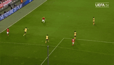 a soccer game is being played on uefa.tv