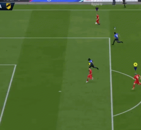 a soccer game is being played with a player named goon xl in the middle of the field