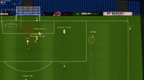 A Soccer Game Is Being Played With Ads For Adidas And Tpm Project On The Sidelines GIF