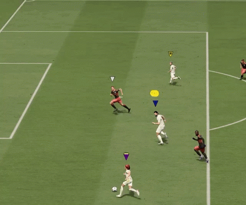 A Soccer Game Is Being Played With Guns N ' A Buns In The Corner GIF