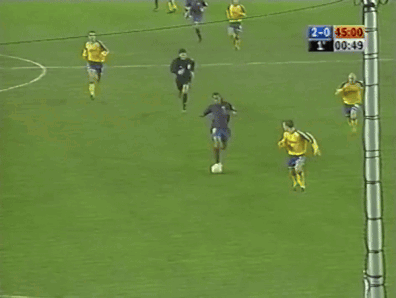 A Soccer Game Is Being Played With The Score 2-0 GIF