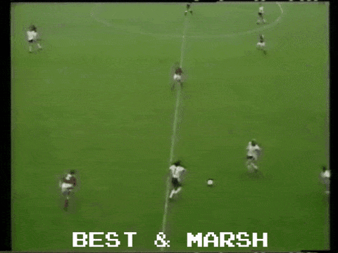 A Soccer Game Is Being Played With The Words Best & Marsh On The Bottom GIF