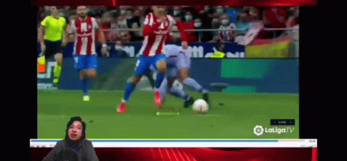 A Soccer Game Is Being Shown Live On Laligatv GIF