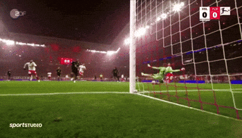 a soccer game is being shown on sportsstudio