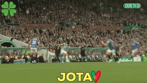 A Soccer Game Is Sponsored By Celtic Tv And Jota GIF