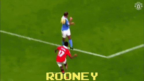 A Soccer Game With The Name Rooney On The Bottom Right GIF