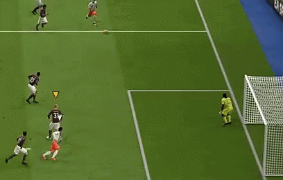 a soccer game with the words what a save written above it