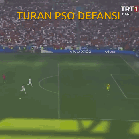 A Soccer Goalie Is Diving To Catch A Ball With The Words Turan Psq Defansi In The Background GIF