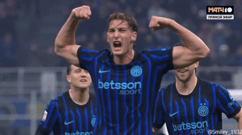 a soccer player in a betsson sport jersey celebrates