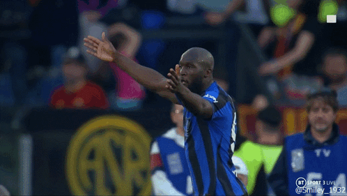 A Soccer Player In A Blue And Black Jersey With The Number 2 On It GIF