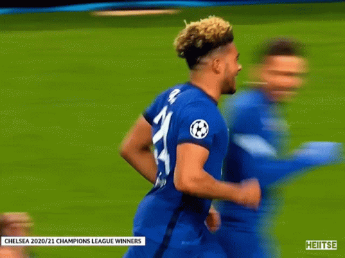 A Soccer Player In A Blue Jersey With The Number 24 On It GIF