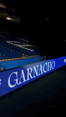 A Soccer Player In A Blue Uniform Is Standing In Front Of A Sign That Says Riya GIF
