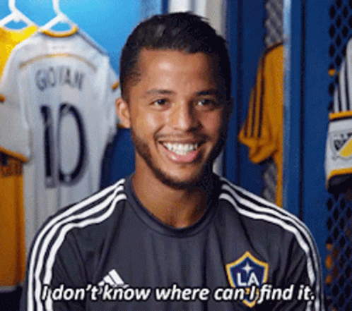 A Soccer Player In A Locker Room Says " I Don 'T Know Where Can I Find It " GIF