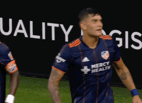 A Soccer Player In A Mercy Health Jersey GIF